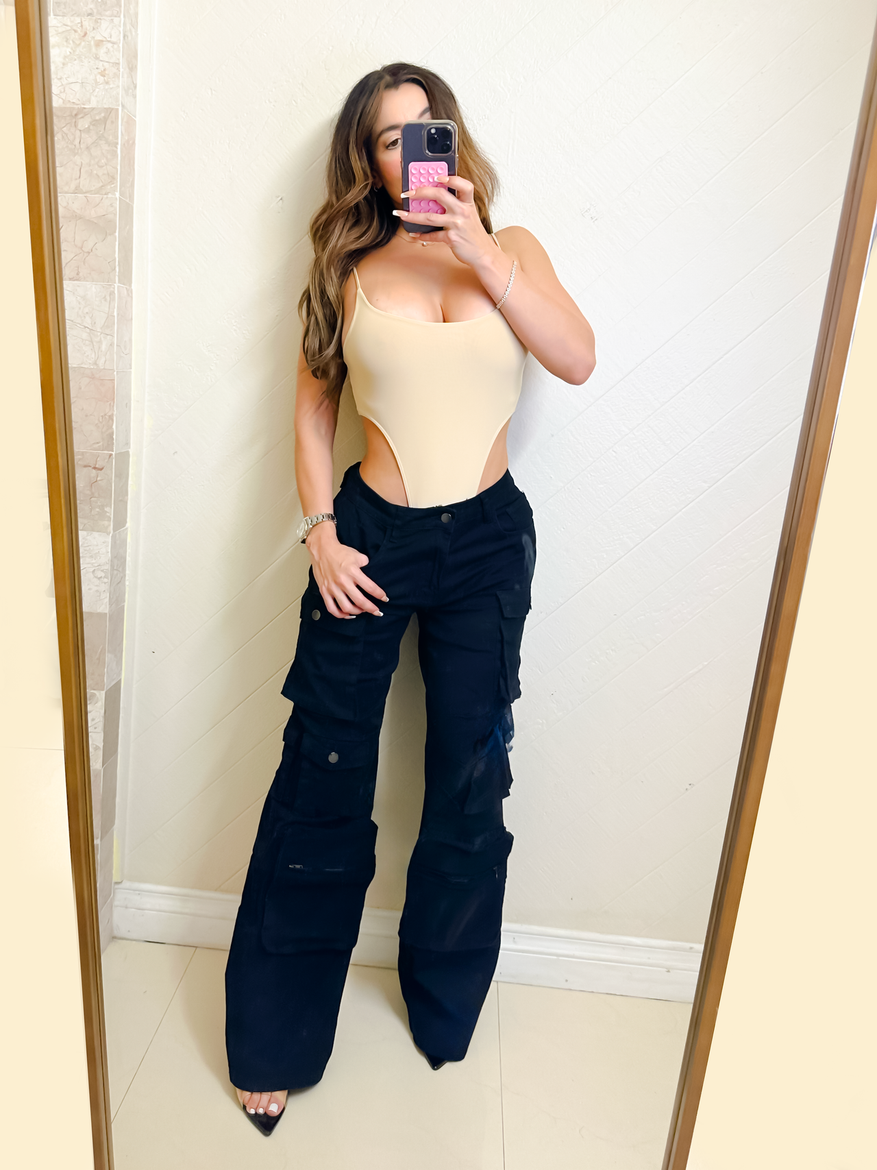 Black Cargo Jeans