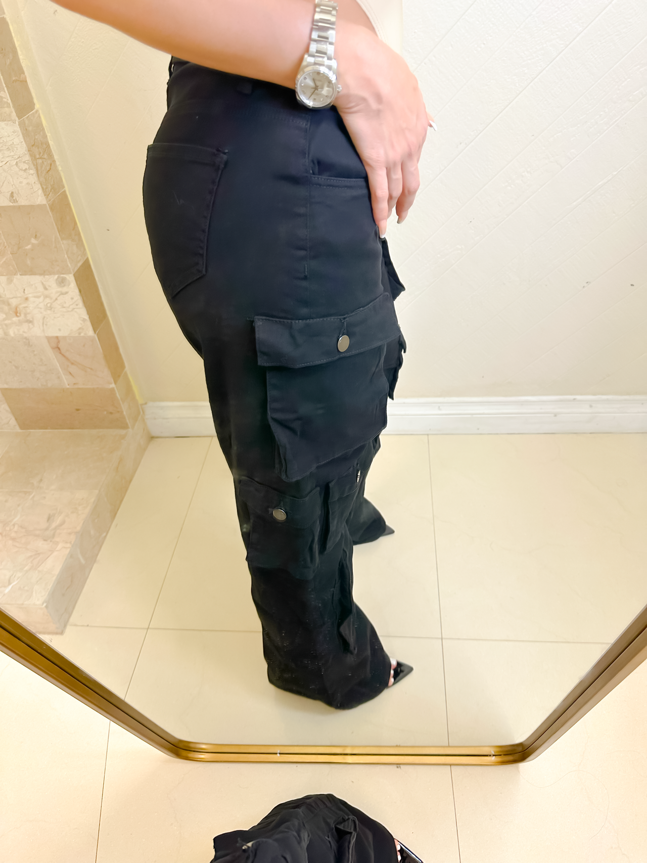 Black Cargo Jeans