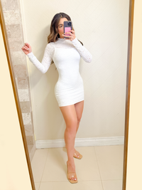 Angela Lace white minidress